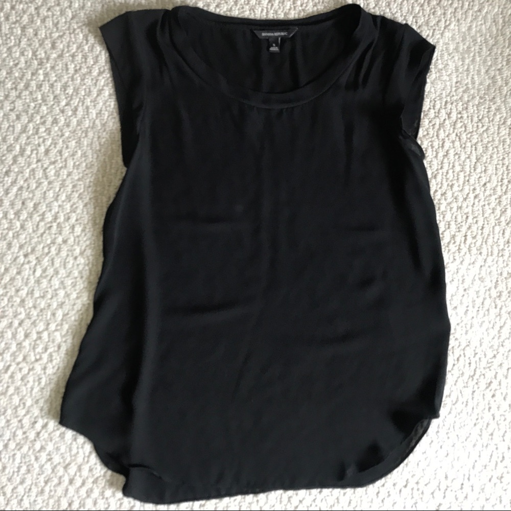 Black Banana Republic silk work shirt